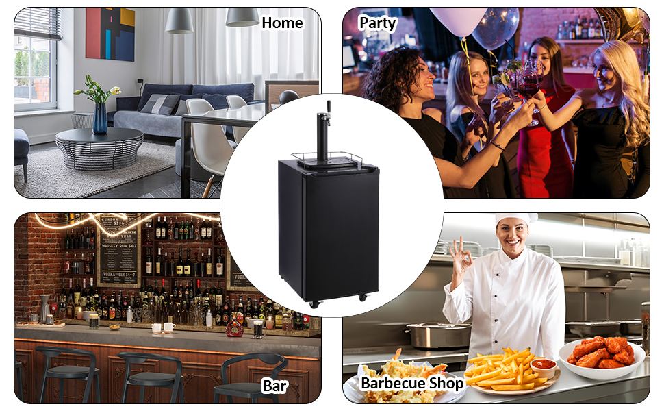 beer keg refrigerator single tap dispenser