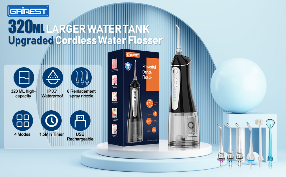 Water dental flosser