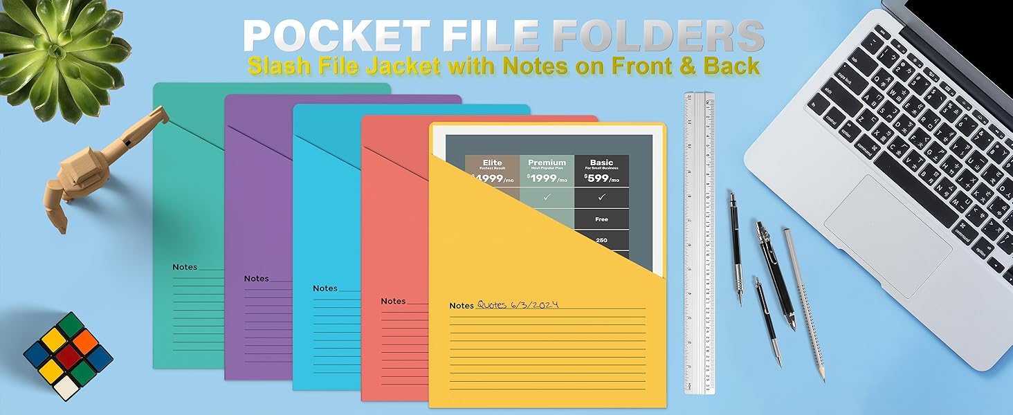 Slash Pocket File Folders