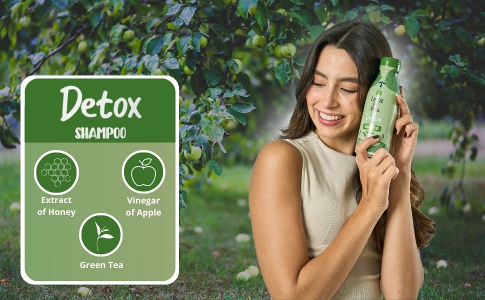 Shampoo whit extract of honey and green tea