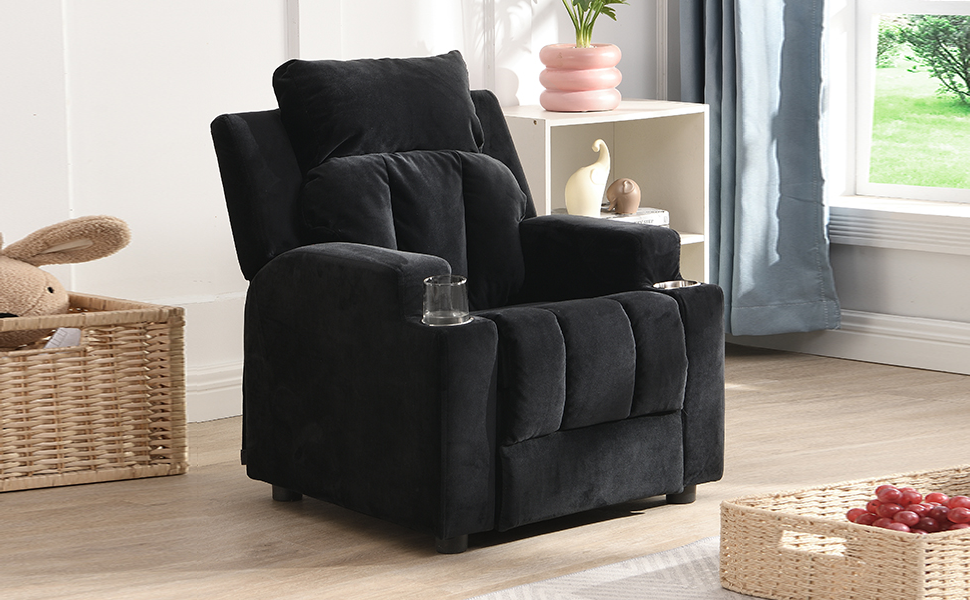 ZMIZAKOY Toddler Recliner for Age 3+, Upholstered Couch