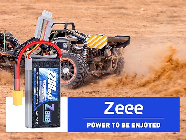 Amazon.com: Zeee 2S 2200mAh Shorty Lipo Battery 7.4V 50C RC