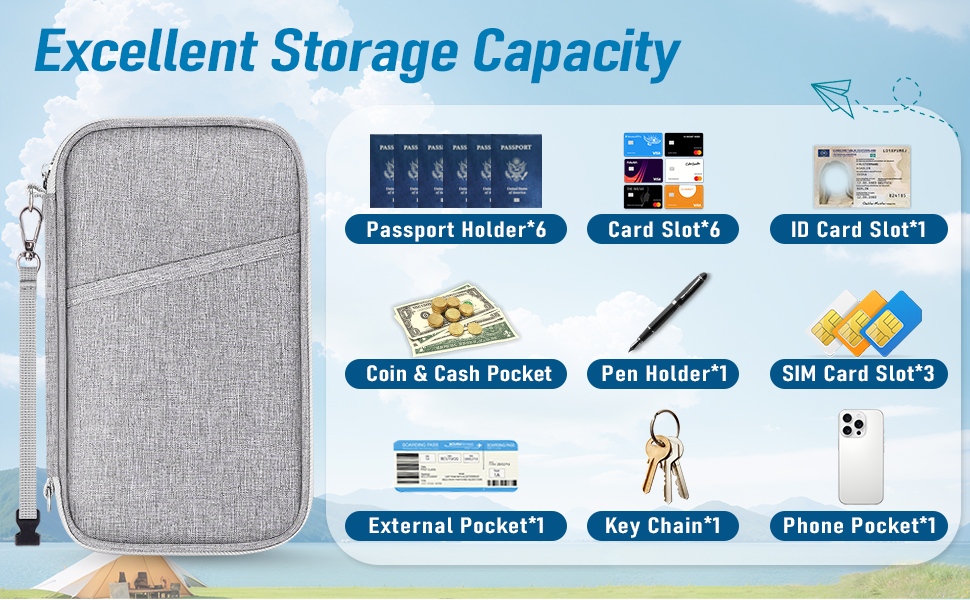 passport holder for travel family