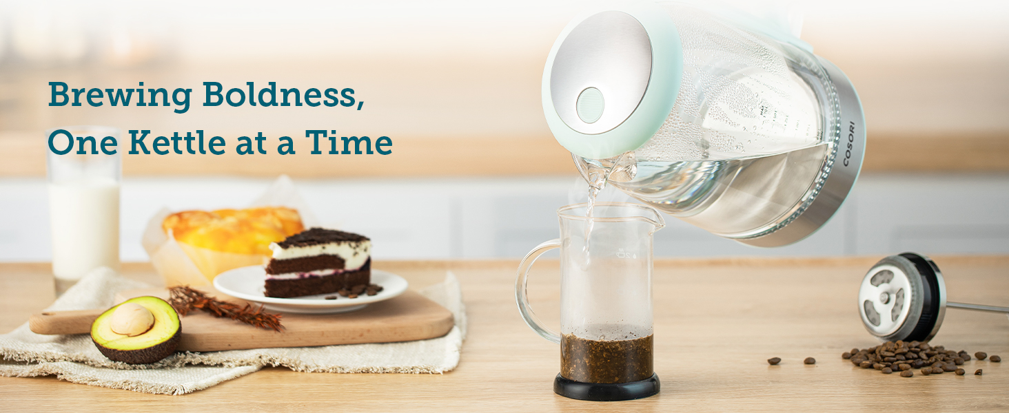 Amazon.com: COSORI Electric Kettle, Tea Kettle Pot, 1.7L/1500W - Portable Heater With Auto Shut Off