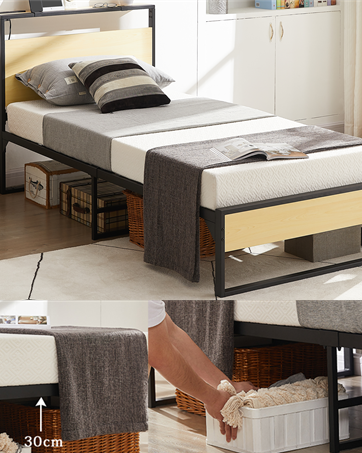 Beemyiベッドフレーム シングル ベッド 2口コンセント 1USB Amazon｜Beemyiベッドフレーム シングル ベッド 2口コンセント 1USB