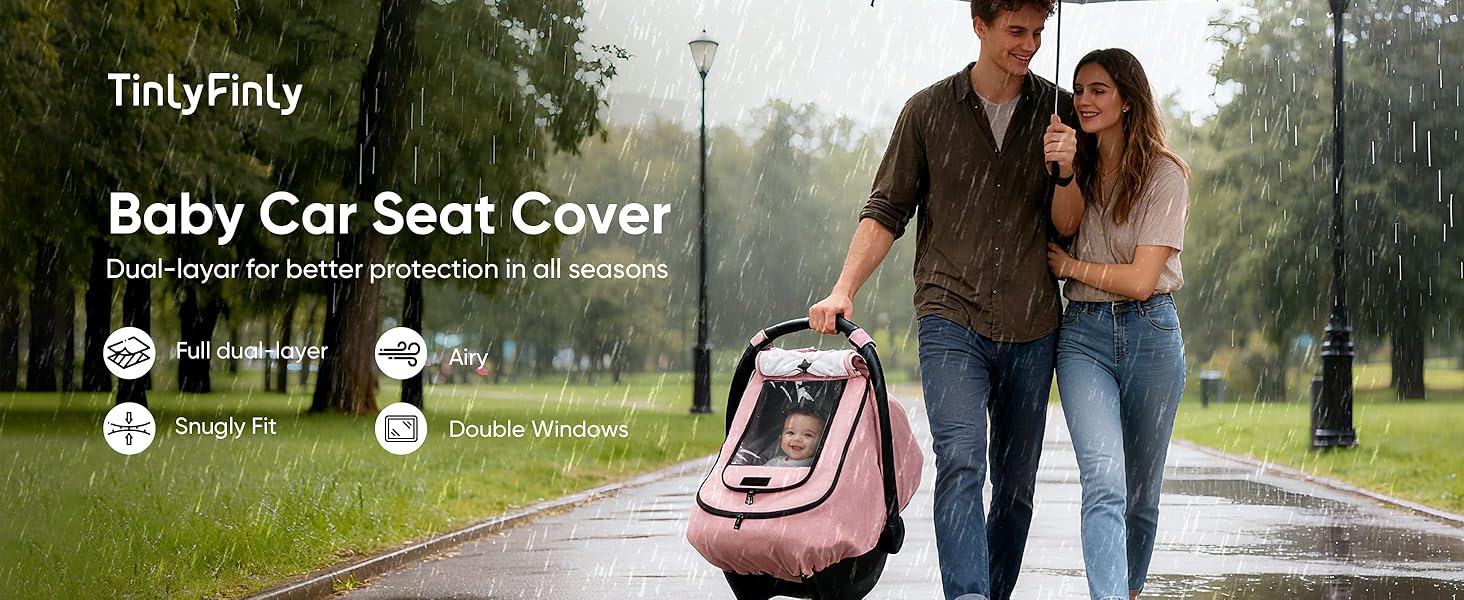 waterproof baby car seat cover pink