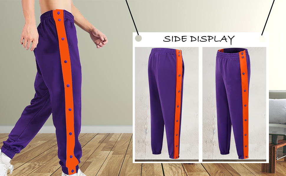 Mens Fashion Tear Away Basketball Pants 2024 High Split
