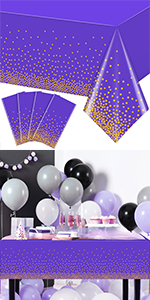 purple tablecloth