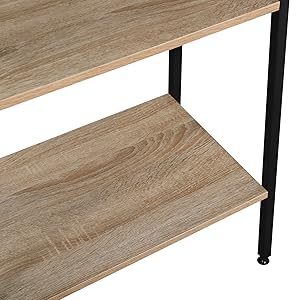 WOLTU Scaffale A Scala Libreria Portaoggetti In Legno Acciaio Con 4 Ripiani Nero+faggio 16 1