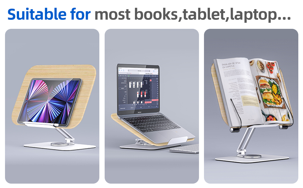 Book Stand for Reading，Woumlaiy Book Stand Book Holder