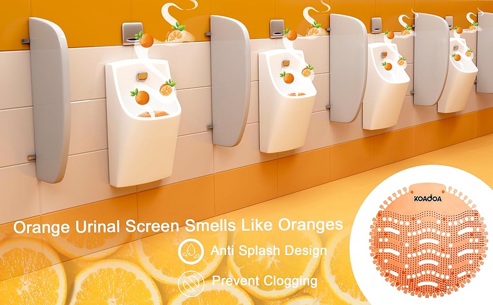 KOADOA Urinal Screen Deodorizer 6 Pack Anti Splash Urinal Cake Mats