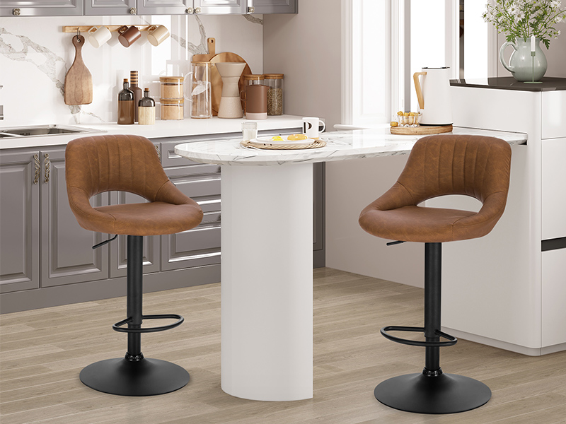 Lestarain Bar Stool Single Adjustable & Swivel Breakfast Kitchen