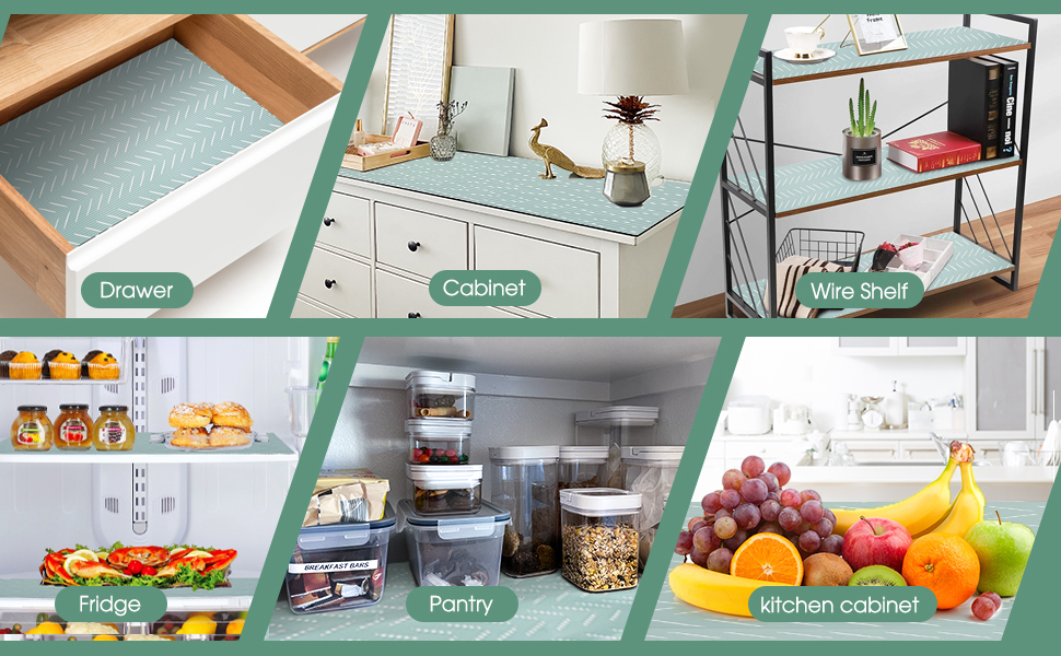 Glotoch Premium Non Slip Shelf Liner, Non Adhesive Drawer Liner, Waterproof Shelf