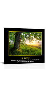 Success Is Not An Accident Canvas Wall Art - Motivational Quotes for Home & Office