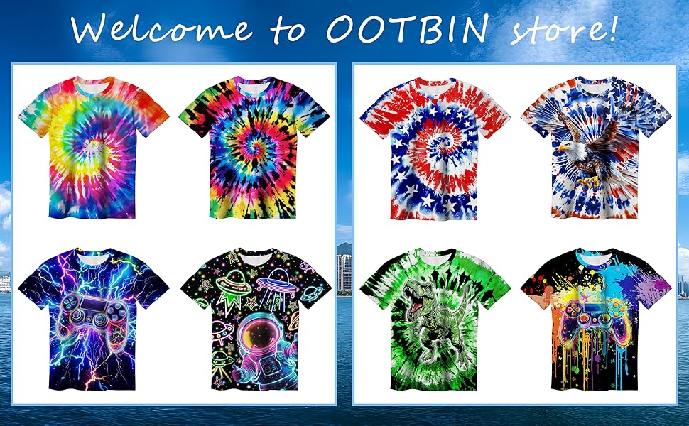 Boys Girls 3D Print Graphic T-Shirt Kids Short Sleeve Tee Shirts