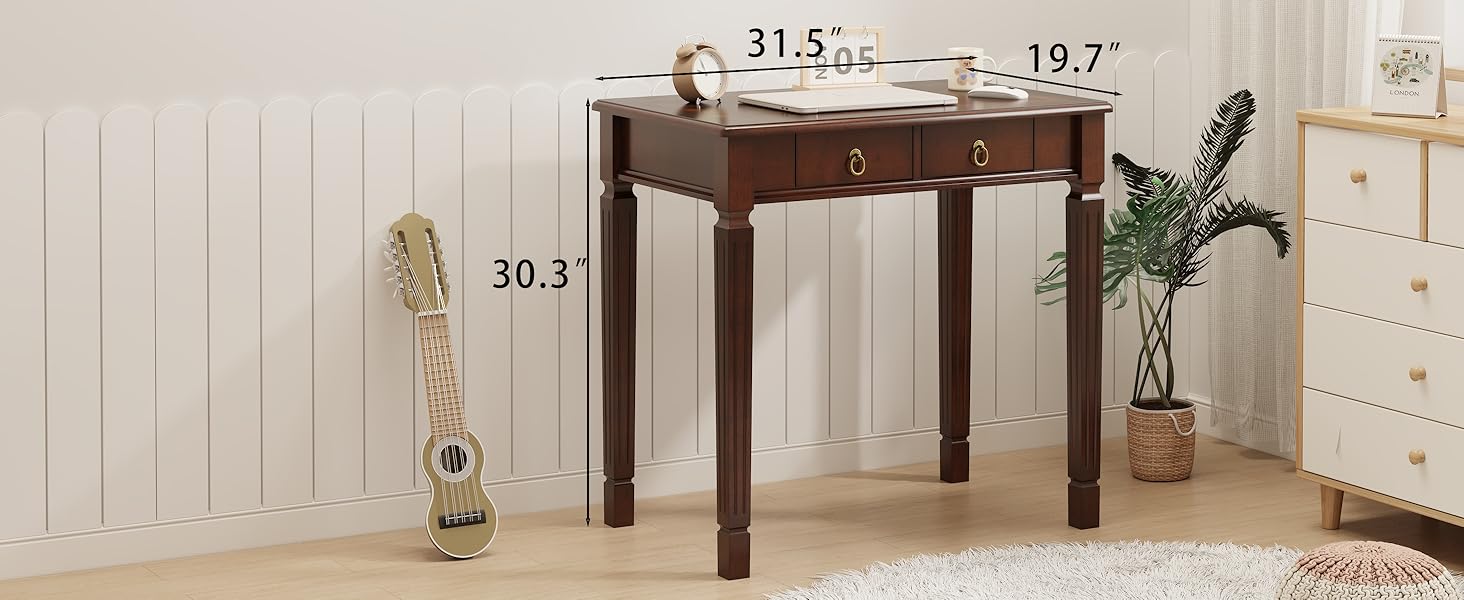 Small Secretary Desk with 2 Drawers