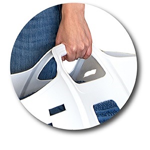 flexible laundry basket is easy to carry with one hand