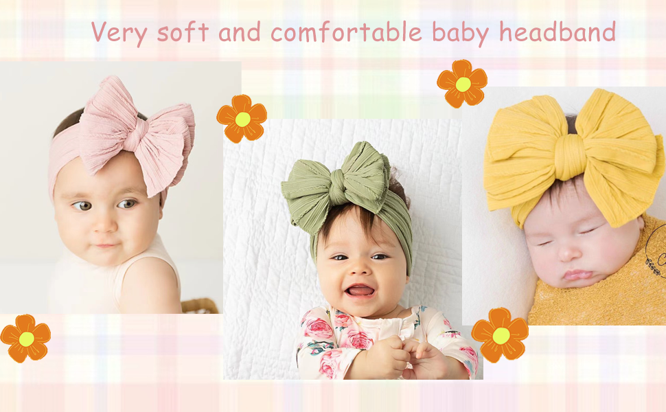8pcs baby bow headband