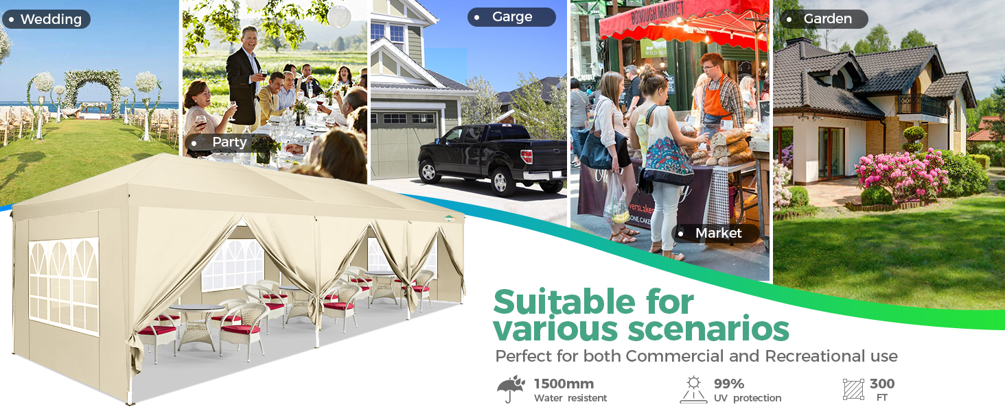 COBIZI 10×30 PARTY TENT (khaki,10*30ft