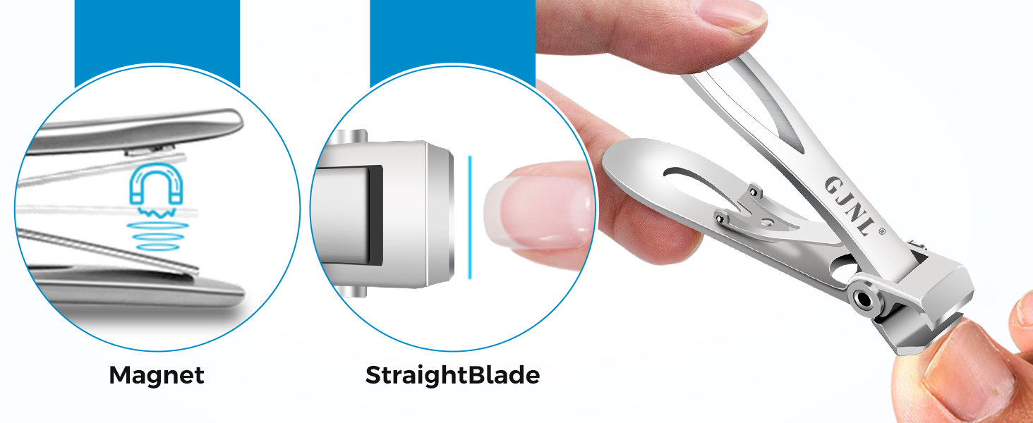 Wide Jaw Straight Toenail Clippers for Thick Nails