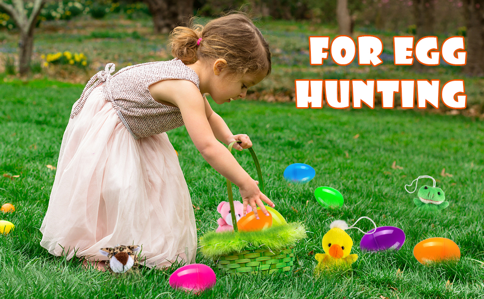 easter eggs stuffed animals