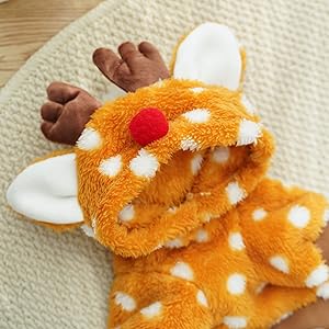 ペットの服、猫と犬の服、トナカイ、サンタ、クリスマスコスチューム、コスプレ、暖かく、かわいい、冷たい保護、小さな、中犬の服