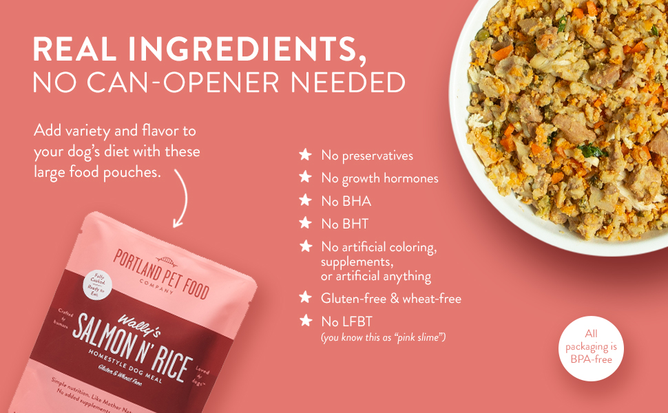 Real ingredients, no can-opener needed. Add variety and flavor to your dog's diet