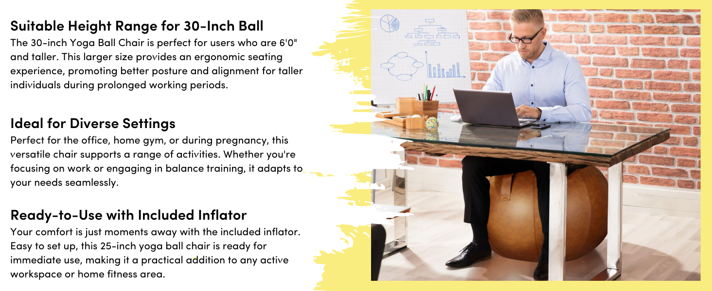 yoga ball chair for office exercise pregnancy core power posture improvement exercise equipment