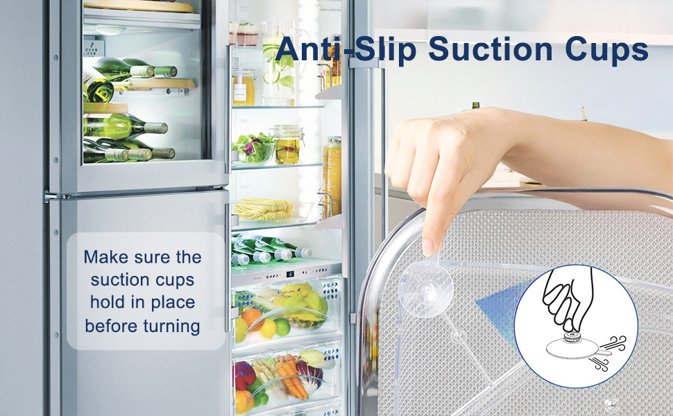 Lazy Susan Turntable Organizer for Refrigerator, 15.67'' Clear Lazy