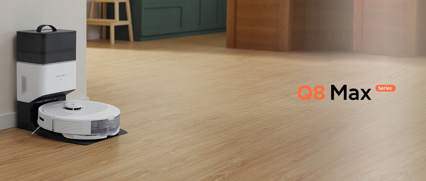 roborock Q8 Max Robot Vacuum Cleaner with Dual Brushes, Robotic Vacuums 5500 Pa Suction, NoGo