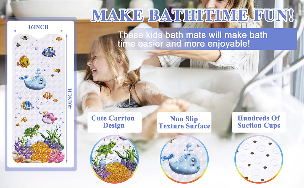 Baby Bath Mat for Tub for Kids