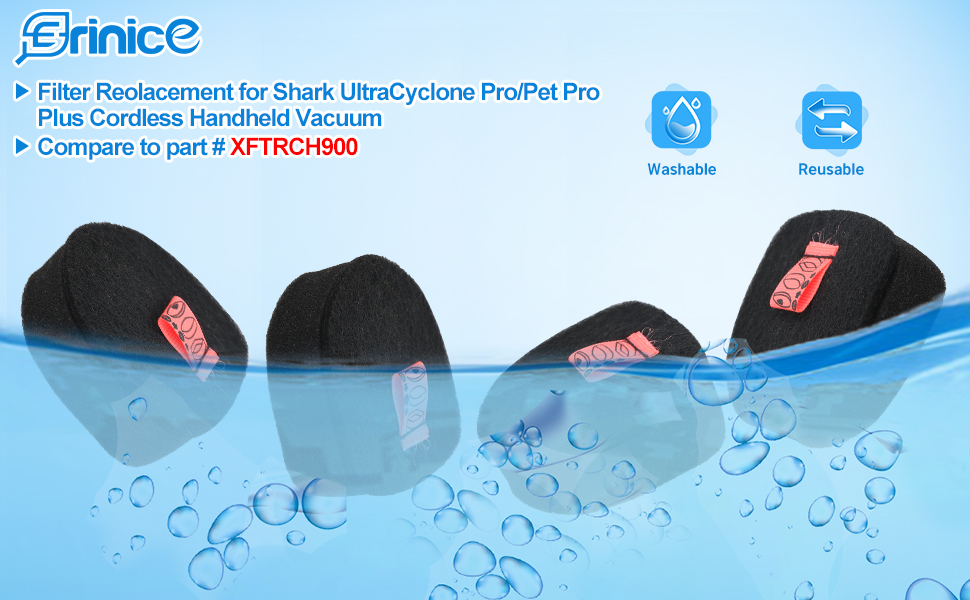 Erinice CH951 Foam & Felt Filters Replacement for Shark