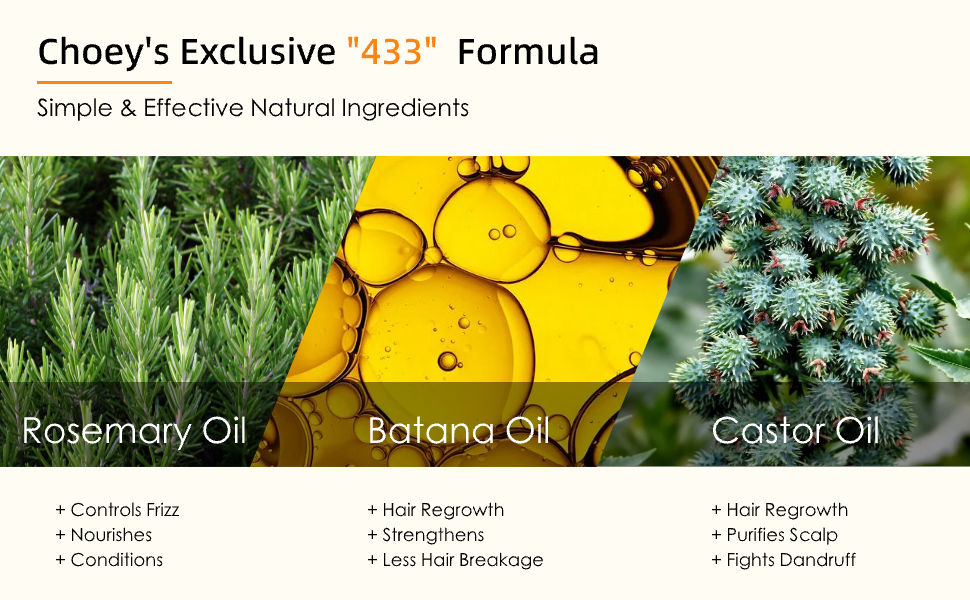 Rosemary oil & Castor oil & Batana oil