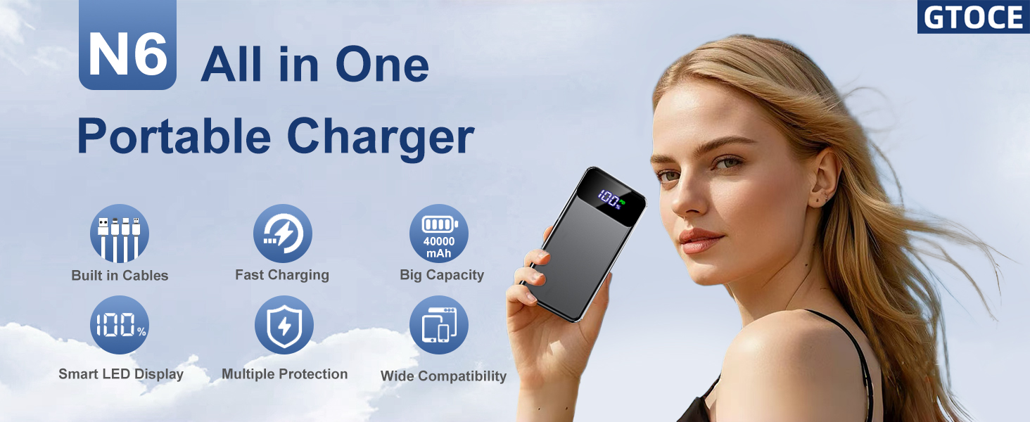GTOCE Portable charger power bank