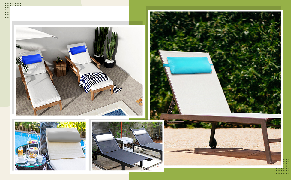 Qunclay Headrest Pillow Pool Furniture Lounge Pillow Chair
