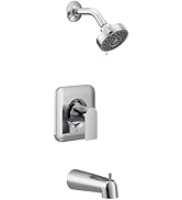 Moen Genta LX Chrome Posi-Temp Pressure Balancing Eco-Performance Modern Bathtub Shower Faucet, F...