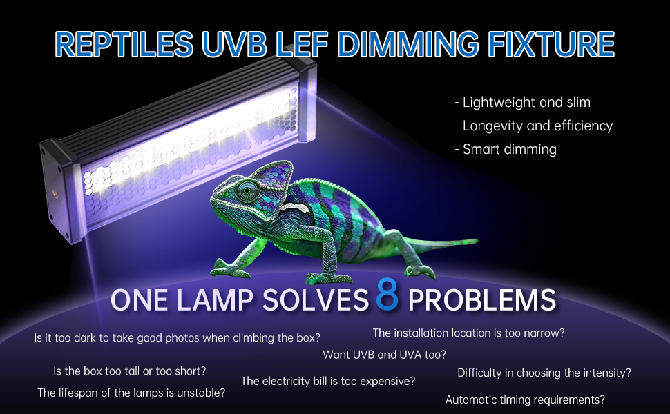 Dimmable LED Reptile UVB Light