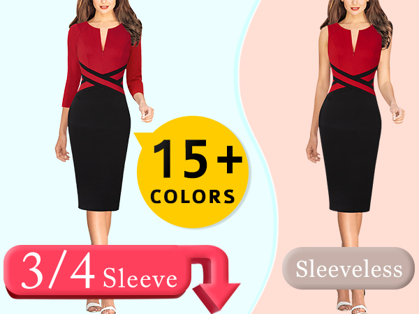 VFSHOW Womens Beige and Black Colorblock Patchwork Slim