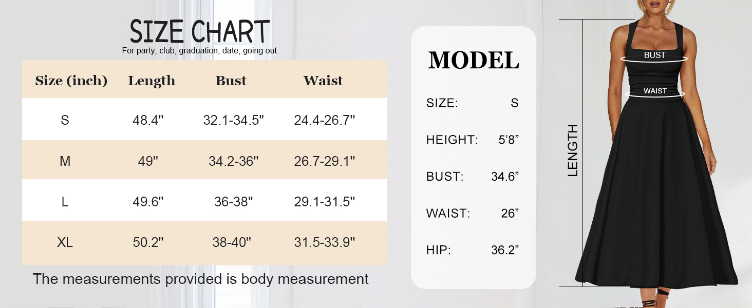 Kaximil Women's Square Neck Corset A Line Maxi Dress Ruffle Ruched Waist Flowy Long Dresses