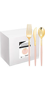 Pink Plastic Cutlery