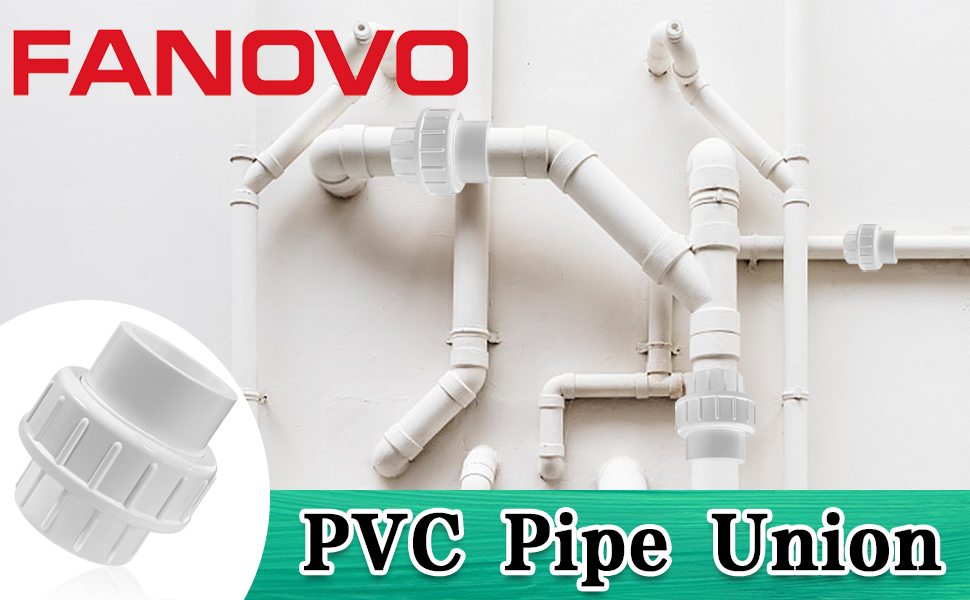 2PCS PVC Union Coupling Pipe Fitting, 2 Inch PVC Slip Union, PVC Union Fittings Set