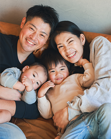 baby and parents