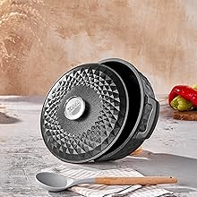 kochtopfset cast iron pot kasserolle mit deckel topfset induktionsgeeignet großer topf kasserolle