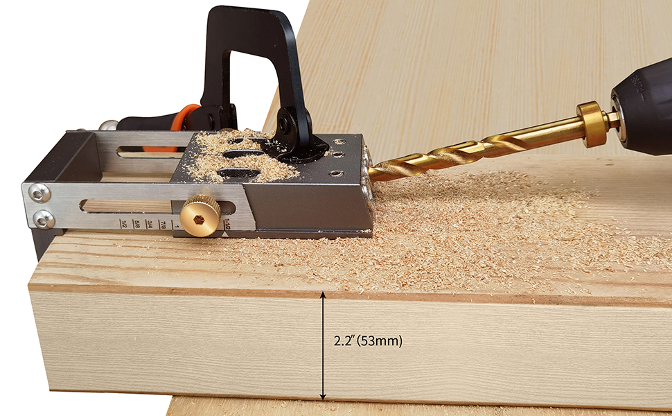 HOWOD Pocket Hole Jig Kit, Professional and Upgraded AllMetal Pocket