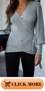 V Neck Wrap Sweater