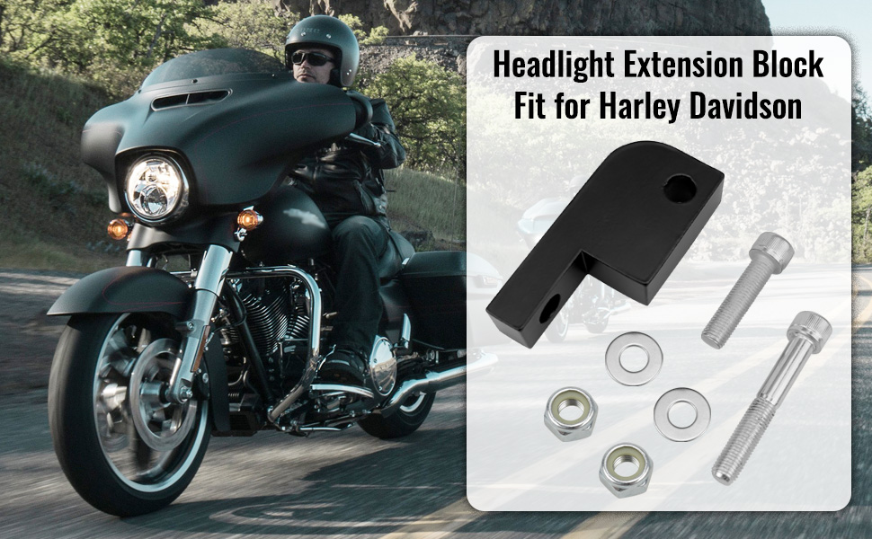 Headlight Extension Block Fit for Harley Davidson Dyna Fork