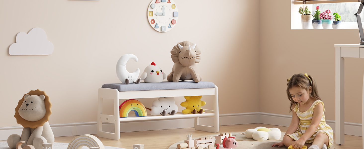 Shoe Rack Bench, Flip-Top Shoe Storage Bench with Cushion