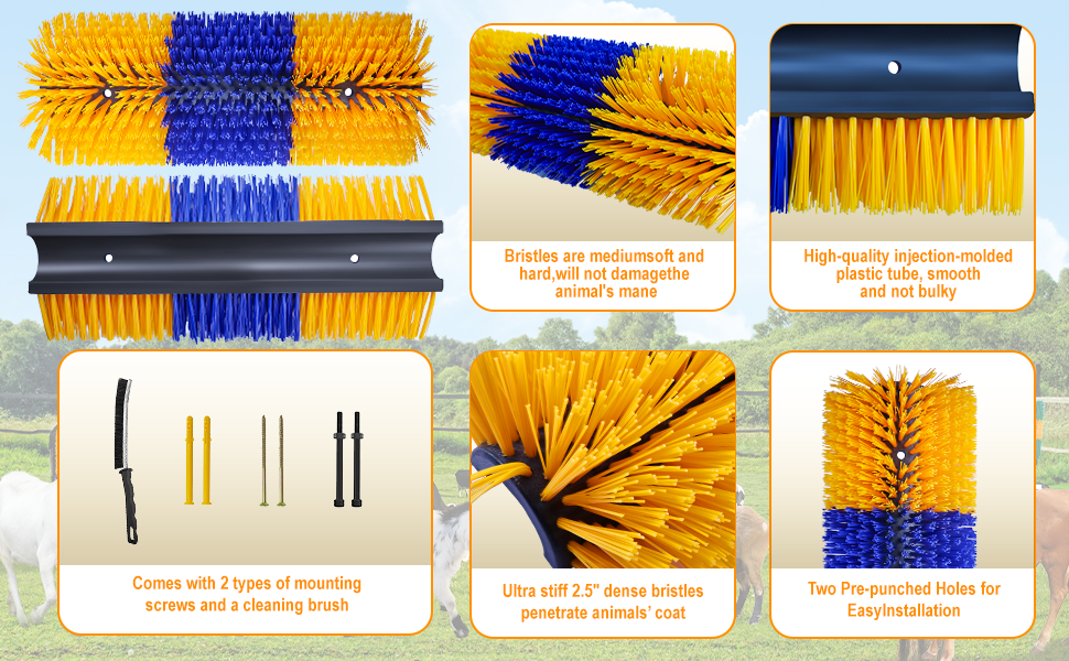 goat scratching brush