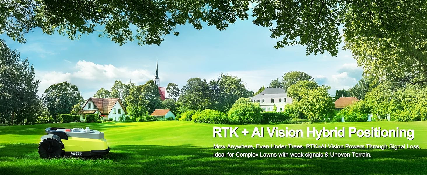 Cortacésped robot RTK y AI Vision