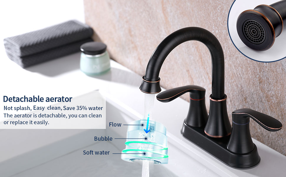 Bathroom Faucet Oil Rubbed Bronze with Popup Drain